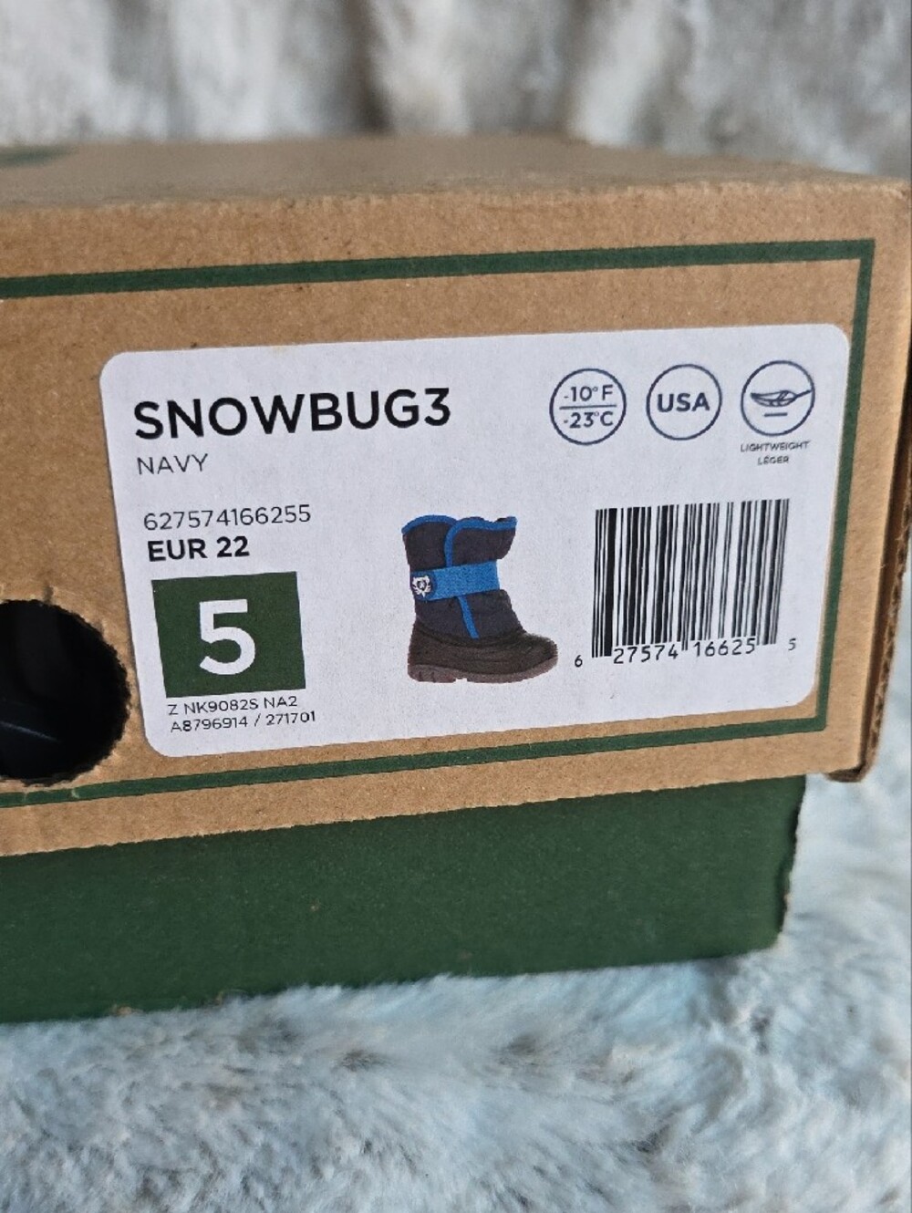 Kamik Kids Navy and Bright Blue Waterproof Snow Boots - Picture 5 of 5